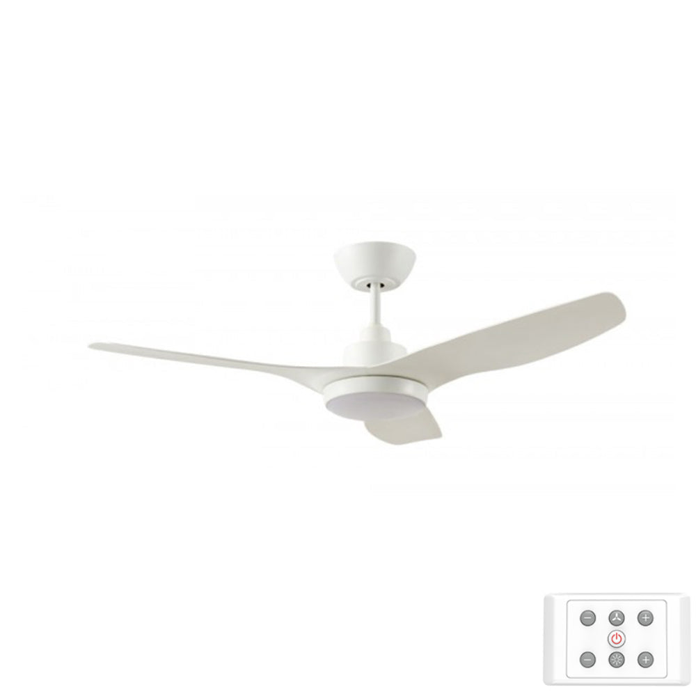 DC Ceiling Fan with Light 48" White with Wall Control